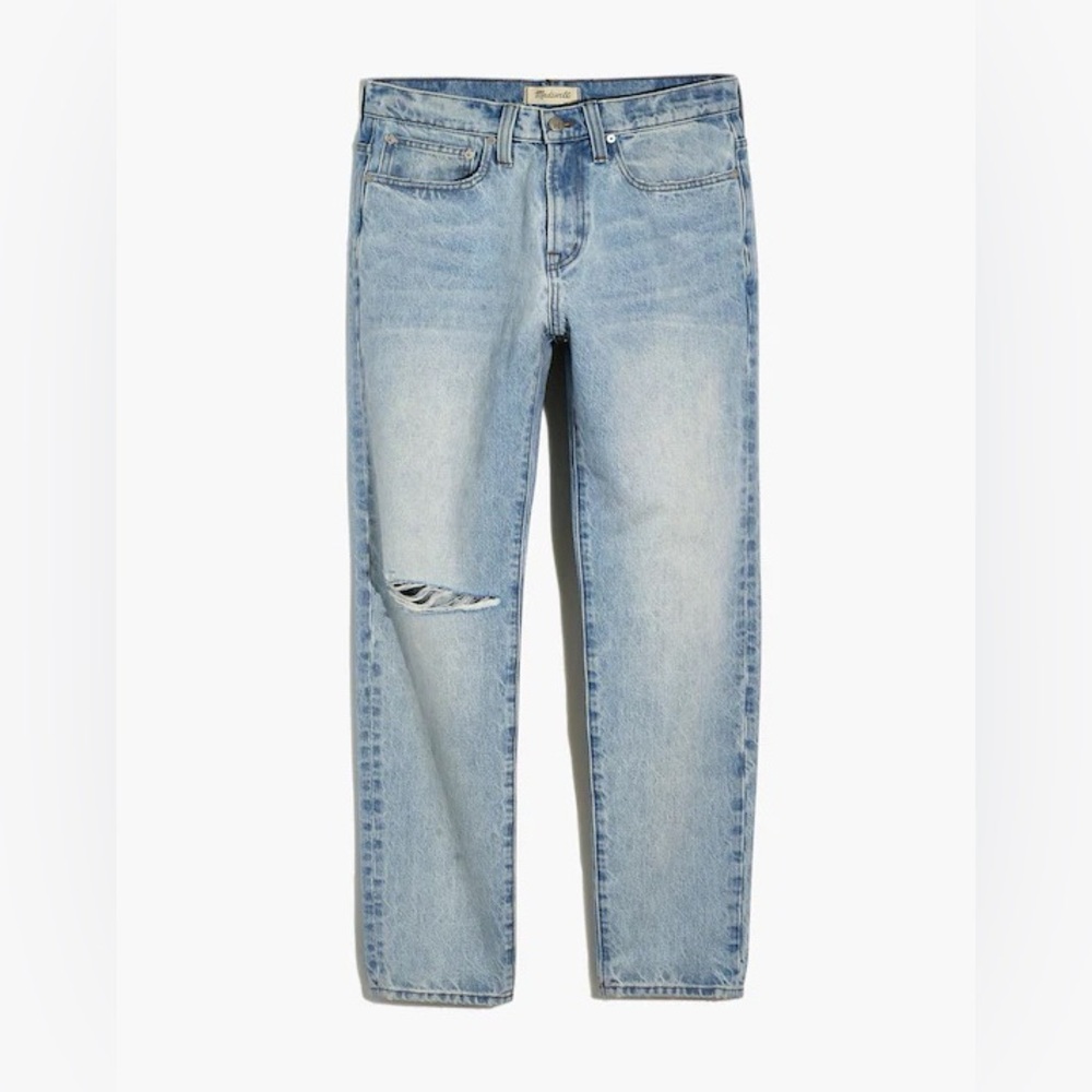 Madewell Men’s Relaxed Taper Jeans – 36x32 – Light Wash Distressed – NWT